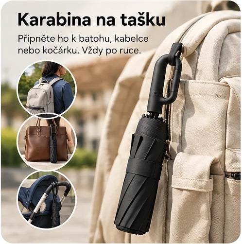 Vylkon - Automatický deštník s karabinou