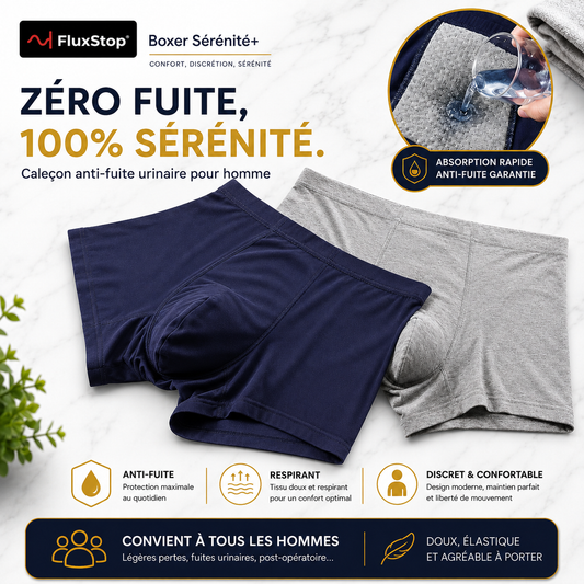 Boxer Sérénité+ - Le boxer qui gère les petites fuites —  sans que vous ayez à y penser.
