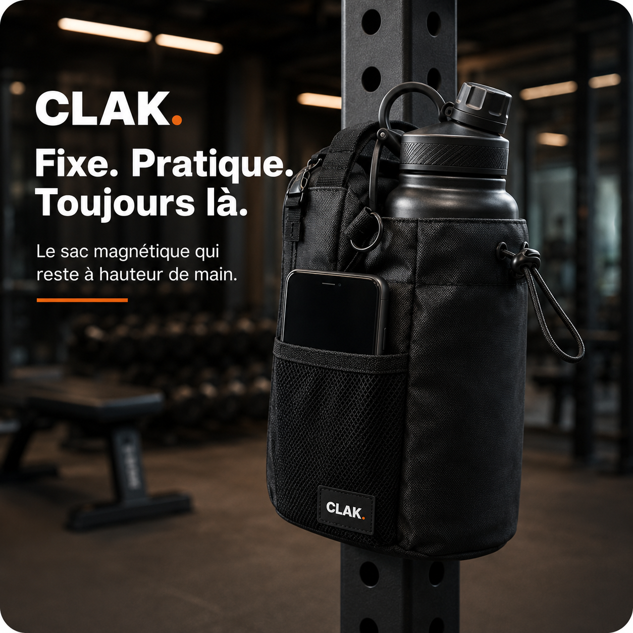 CLAK™ – Sac magnétique pour salle de sport