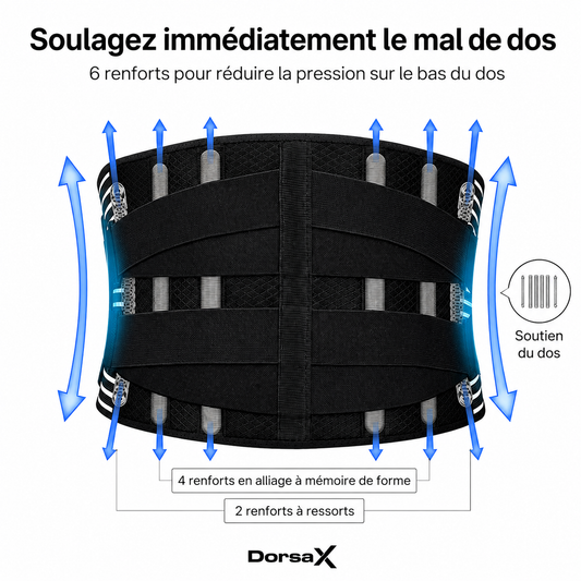 DorsaX™ - Ceinture Lombaire de Soutien Dorsal