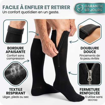 ZipFlex chaussettes de compression avec zip - visuel 3
