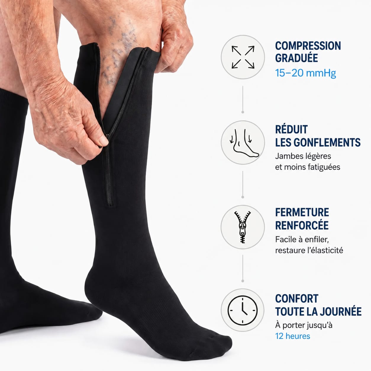 ZipFlex chaussettes de compression homme et femme - visuel 9