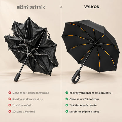 Vylkon - Automatický deštník s karabinou