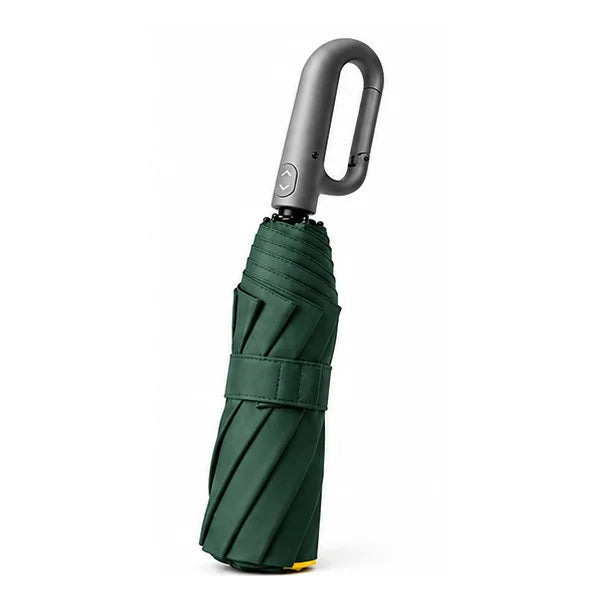 Vylkon parapluie compact à mousqueton - Tmavě zelená