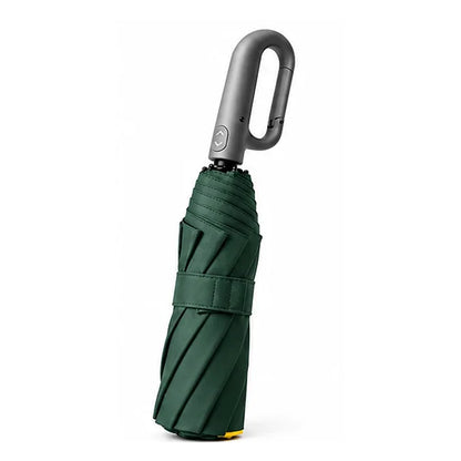 Vylkon parapluie compact à mousqueton - Tmavě zelená